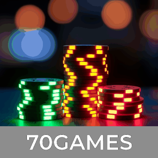 70GAMES: Slots Gigantes, Mesa Clássica, Dealer Ao Vivo Imersivo